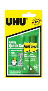 Epoxy Quick Set 2 X 10ml UHU 37555